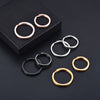 Stainless Steel Round Key Ring Pendant Decoration Electroplated Diy Accessories