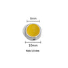 Stainless Steel Round Loose Beads Diy Jewelry Accessories With Cat's Eye Stone And Electroplating Treatment