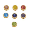 Stainless Steel Round Loose Beads Diy Jewelry Accessories With Cat's Eye Stone And Electroplating Treatment