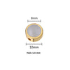 Stainless Steel Round Loose Beads Diy Jewelry Accessories With Cat's Eye Stone And Electroplating Treatment