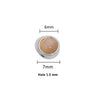 Stainless Steel Round Loose Beads Diy Jewelry Accessories With Cat's Eye Stone And Electroplating Treatment