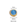Stainless Steel Round Loose Beads Diy Jewelry Accessories With Cat's Eye Stone And Electroplating Treatment