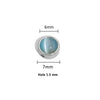 Stainless Steel Round Loose Beads Diy Jewelry Accessories With Cat's Eye Stone And Electroplating Treatment
