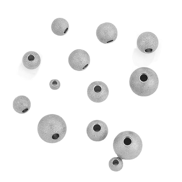 Stainless Steel Round Loose Beads Electroplated Diy Jewelry Accessories For Bracelet