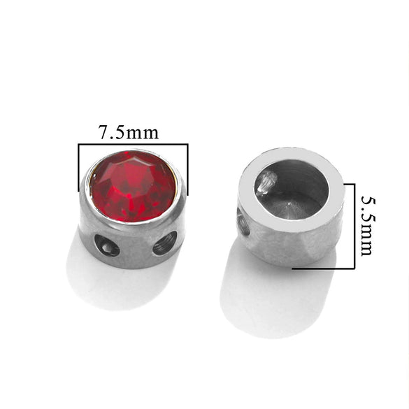Stainless Steel Round Loose Beads For Diy Jewelry Accessories Electroplated Bracelet Beads