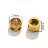 Stainless Steel Round Loose Beads For Diy Jewelry Accessories Electroplated Bracelet Beads