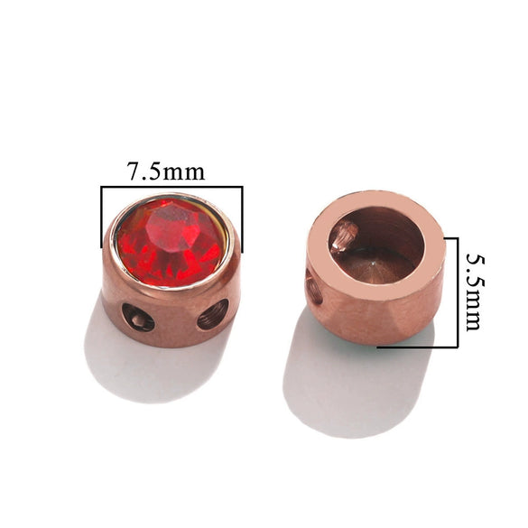 Stainless Steel Round Loose Beads For Diy Jewelry Accessories Electroplated Bracelet Beads