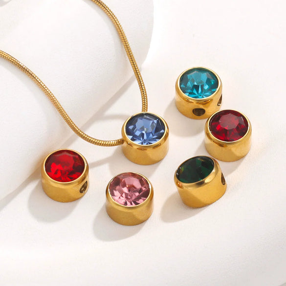 Stainless Steel Round Loose Beads For Diy Jewelry Accessories Electroplated Bracelet Beads