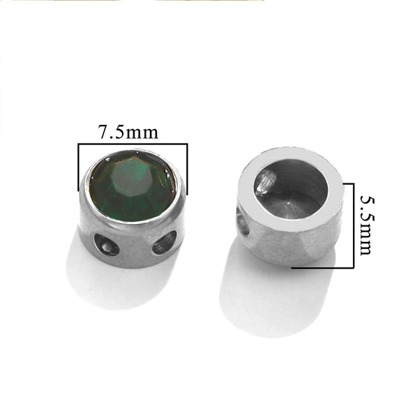 Stainless Steel Round Loose Beads For Diy Jewelry Accessories Electroplated Bracelet Beads