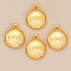 Stainless Steel Round Love Letter Pendant Jewelry Accessories For Women With Electroplating Treatment