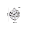 Stainless Steel Round Love Tree Pendant Bracelet Necklace Electroplating Accessories