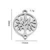 Stainless Steel Round Love Tree Pendant Bracelet Necklace Electroplating Accessories