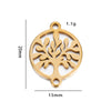 Stainless Steel Round Love Tree Pendant Bracelet Necklace Electroplating Accessories