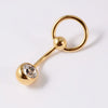 Stainless Steel Round Navel Ring With Electroplating Treatment Unisex Style