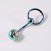 Stainless Steel Round Navel Ring With Electroplating Treatment Unisex Style