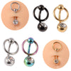 Stainless Steel Round Navel Ring With Electroplating Treatment Unisex Style