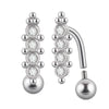 Stainless Steel Round Navel Ring With Welding Ball And Curved Rod Electroplating Style Unisex
