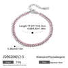 Stainless Steel Round Pink Zirconium Women's Bracelet With Electroplating Geometric Design