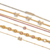 Stainless Steel Round Pink Zirconium Women's Bracelet With Electroplating Geometric Design