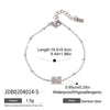 Stainless Steel Round Pink Zirconium Women's Bracelet With Electroplating Geometric Design