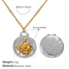 316L Stainless Steel Round Plate Twelve Constellation Pattern Pendant Necklace For Women Electroplated