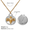 316L Stainless Steel Round Plate Twelve Constellation Pattern Pendant Necklace For Women Electroplated