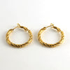 316L Stainless Steel Round Spiral Geometric Electroplated Women's Earrings