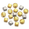 Stainless Steel Round Square Curved Spacer Positioning Beads Vacuum Gold Plated Diy Jewelry Accessories