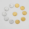 Stainless Steel Round Tag Pendant Jewelry Accessories Titanium Steel Polished Electroplated Geometric Style