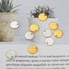 Stainless Steel Round Tag Pendant Jewelry Accessories Titanium Steel Polished Electroplated Geometric Style