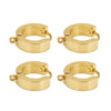 Stainless Steel Round Three Dimensional Electroplated Earrings Jewelry Ear Buckle