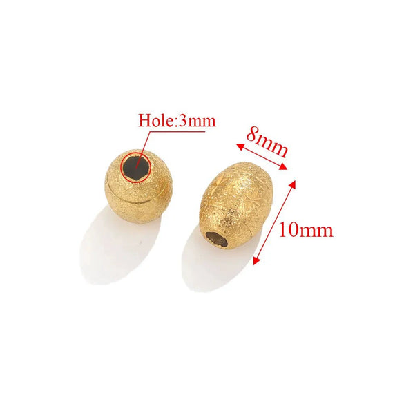 Stainless Steel Round Tube Beads Electroplated Diy Handmade Jewelry Accessories