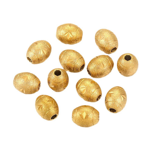 Stainless Steel Round Tube Beads Electroplated Diy Handmade Jewelry Accessories