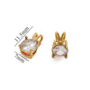 Stainless Steel Round Zircon Pendant Jewelry Accessories Electroplated 18K Gold For Diy Necklace Earrings