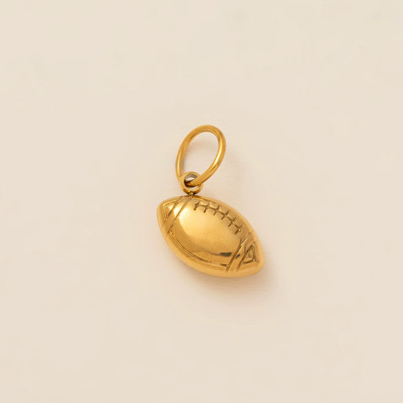 Stainless Steel Rugby Keychain With Rainbow Butterfly Ins Style Electroplating Process