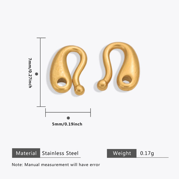 Stainless Steel S Buckle Bracelet Necklace With Pattern Finishing Connector Diy Jewelry Material Electroplated Accessories