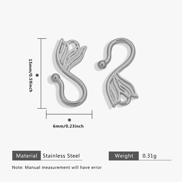 Stainless Steel S Buckle Bracelet Necklace With Pattern Finishing Connector Diy Jewelry Material Electroplated Accessories