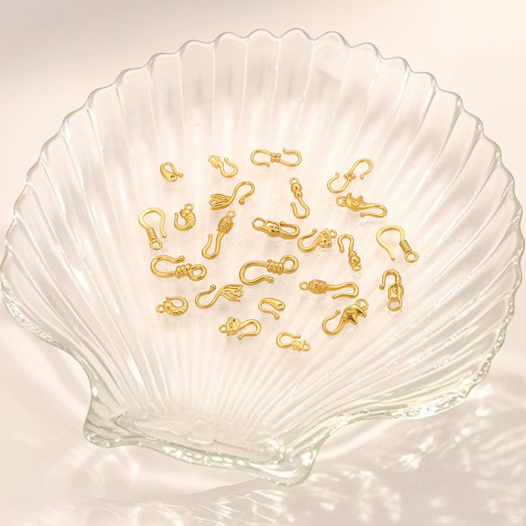 Stainless Steel S Buckle Bracelet Necklace With Pattern Finishing Connector Diy Jewelry Material Electroplated Accessories