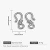 Stainless Steel S Buckle Bracelet Necklace With Pattern Finishing Connector Diy Jewelry Material Electroplated Accessories