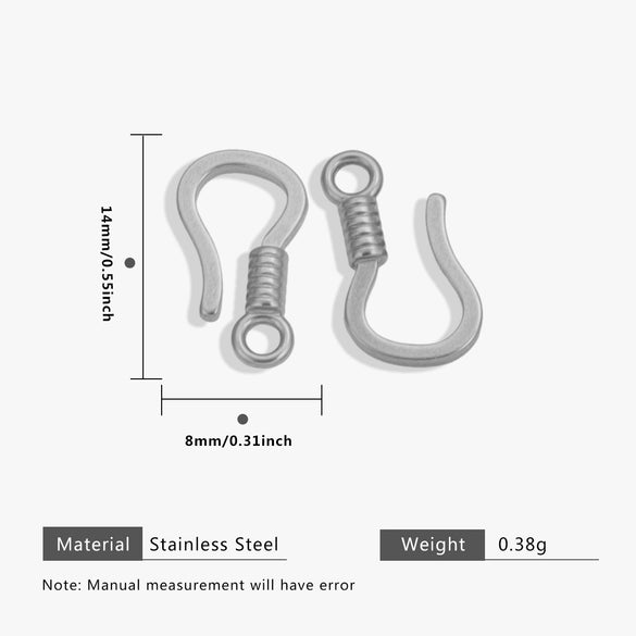 Stainless Steel S Buckle Bracelet Necklace With Pattern Finishing Connector Diy Jewelry Material Electroplated Accessories