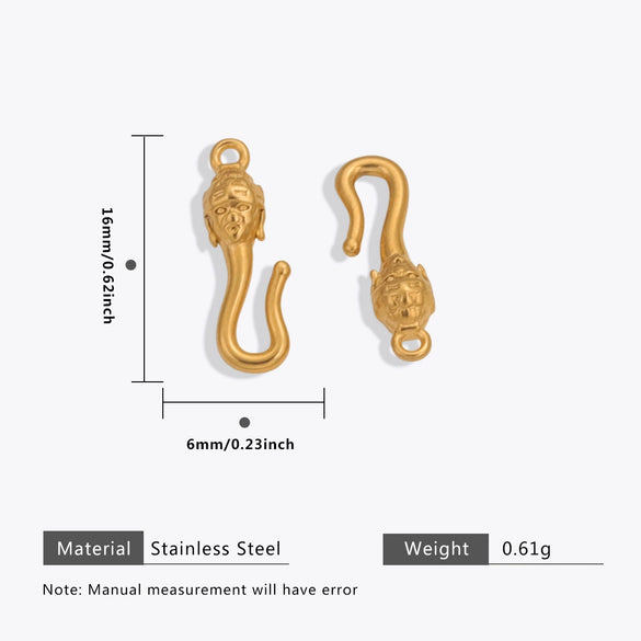 Stainless Steel S Buckle Bracelet Necklace With Pattern Finishing Connector Diy Jewelry Material Electroplated Accessories