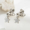 Stainless Steel Saturn Ear Stud Fashion Minimalist Polish Diy Handmade Piercing Jewelry Accessories