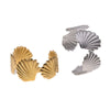 Stainless Steel Scallop Adjustable Open Wide Women's Fashion Simple Electroplated Bracelet