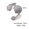 Stainless Steel Scallop Simple Open Bracelet Electroplated Jewelry For Women