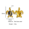 Stainless Steel Sea Turtle And Cross Pendant Jewelry With Oil Pressure And Electroplating Accessories
