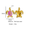 Stainless Steel Sea Turtle And Cross Pendant Jewelry With Oil Pressure And Electroplating Accessories