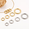 Stainless Steel Seamless Connection Ring Jewelry Accessories Electroplating Geometric Style For Diy