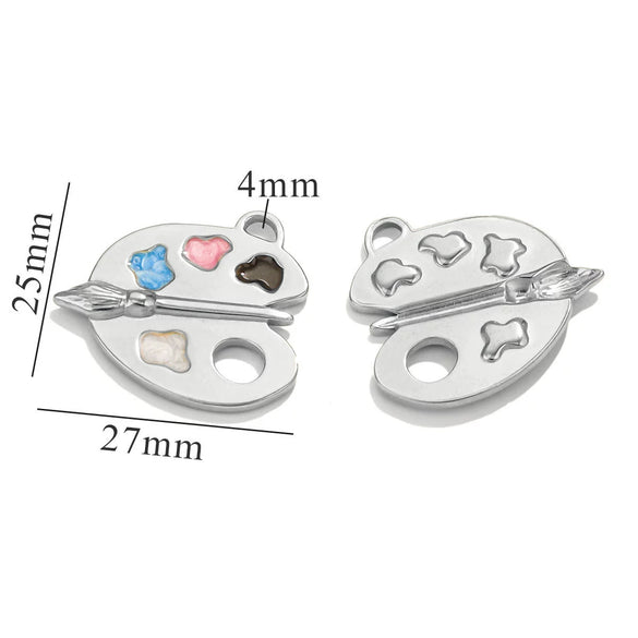 Stainless Steel Seamless Paper Clips Pattern Pendant Necklace Cute Accessories