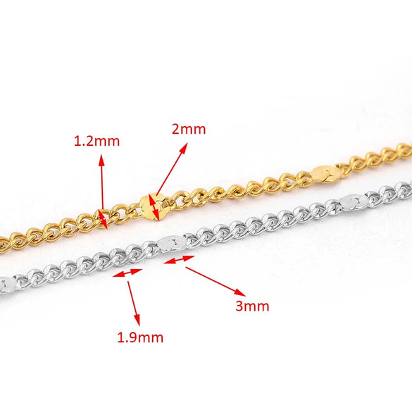 Stainless Steel Sequin Oshaped Electroplated Diy Handmade Jewelry Accessories Necklace Bracelet