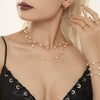 316L Stainless Steel Shell Beads Light Luxury Electroplated Round Collarbone Necklace And Bracelet For Women